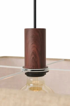 Ellos Home Loftlampe Square Linned/valnød Outlet