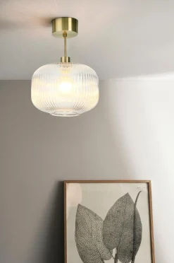 Ellos Home Loftplafond Esaias Antikmessing/klart glas Clearance