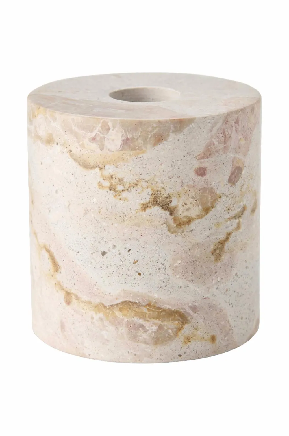 Ellos Home Lysestage Belle højde 7,5 cm Butter Scotch Marmor Discount