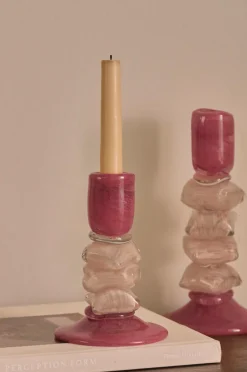 Ellos Lysestager & Lanterner>Home Lysestage Leia højde 16,5 cm Rød