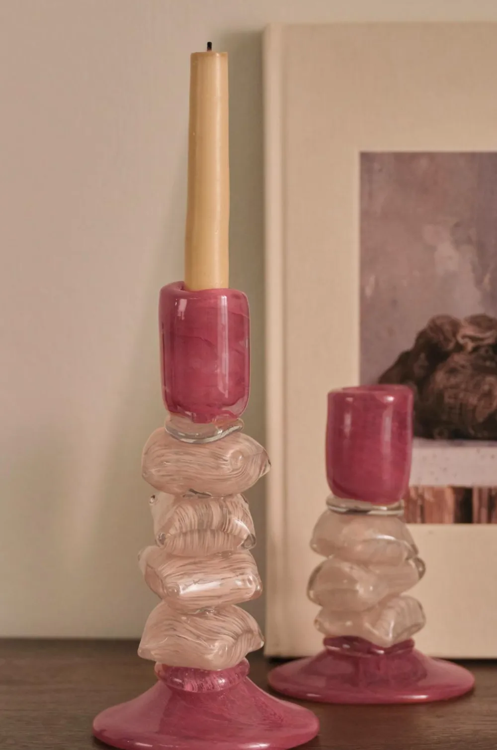 Ellos Home Lysestage Leia højde 23 cm Rød Clearance