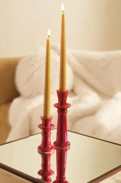 Ellos Home Lysestage Melissa 2 stykker med forskellige højder Rød Best