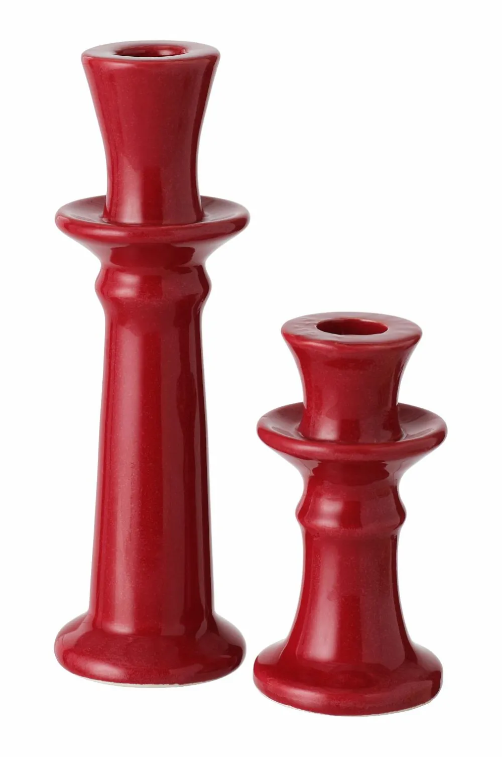 Ellos Home Lysestage Melissa 2 stykker med forskellige højder Rød Best