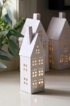 Ellos Home Lyshus Tealight House Noel højde 26 cm hvid Clearance