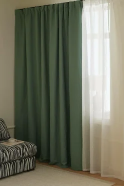 Ellos Mørklægningsgardiner>Home Mørklægningsgardin Ines Wide ekstra bred 1-pak Grøn