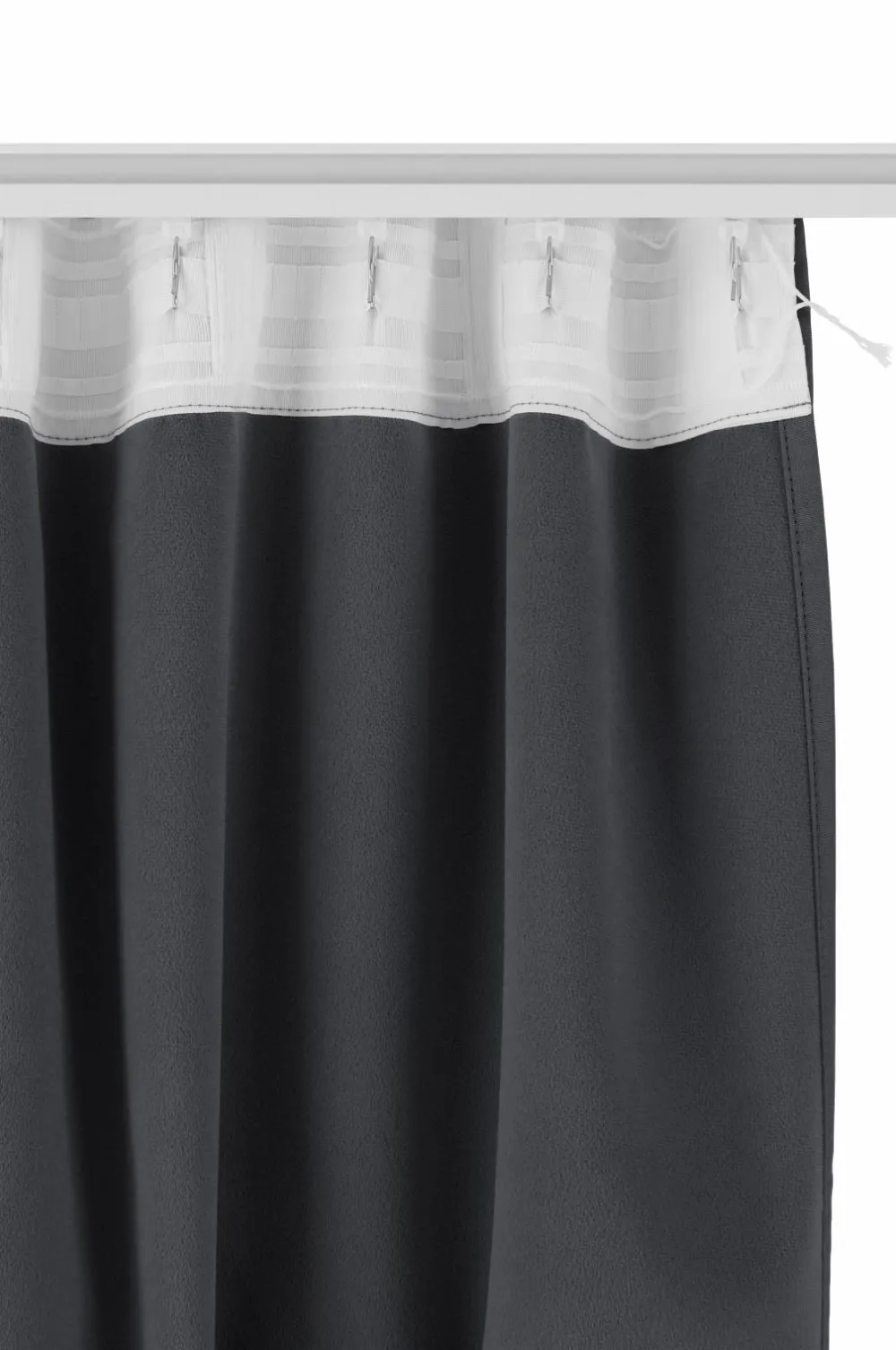 Ellos Mørklægningsgardiner>Home Mørklægningsgardin Cara 1 stk Mørkegrå