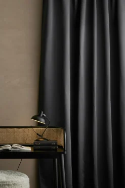 Ellos Persienner|Gardinlængder Med Rynkebånd>Home Mørklægningsgardin Daniella Wide ekstra bred 1-pak Dk grey