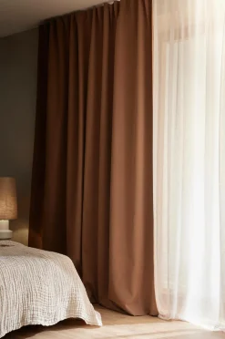 Ellos Mørklægningsgardiner>Home Mørklægningsgardin Elisa Wide 1 stk Rustbrun