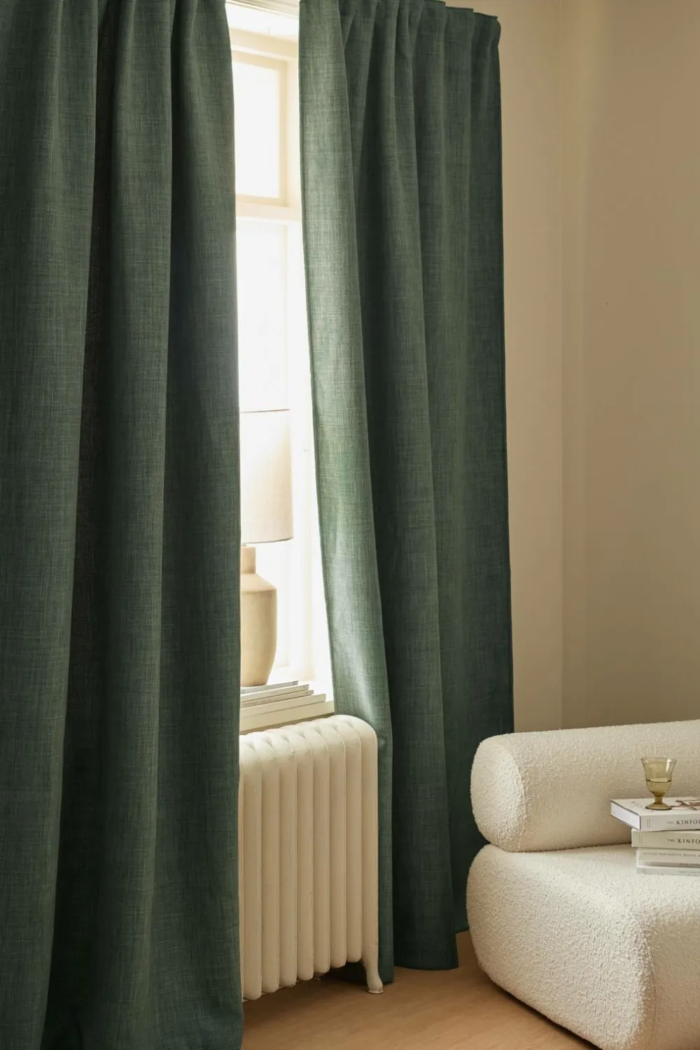 Ellos Home Mørklægningsgardin Iben med multibånd, 1 stk. Grøn Online