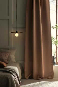 Ellos Home Mørklægningsgardin Smooth 1 stk Rustbrun Outlet