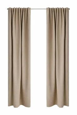 Ellos Persienner|Gardinlængder Med Rynkebånd>Home Mørklægningsgardin Iben med multibånd, 1 stk. Beige