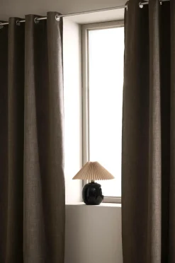 Ellos Home Mørklægningsgardin Iben med sejlringe, 1 stk. Brun New