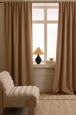 Ellos Persienner|Gardinlængder Med Rynkebånd>Home Mørklægningsgardin Maida 1 stk. Rostbrun