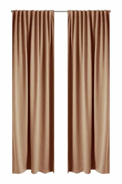 Ellos Persienner|Gardinlængder Med Rynkebånd>Home Mørklægningsgardin Maida 1 stk. Rostbrun