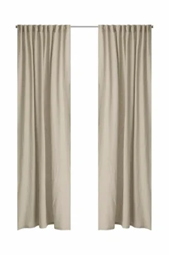 Ellos Home Multibåndsgardin Elly i genanvendt halvlinned 2-pak Linen beige Best