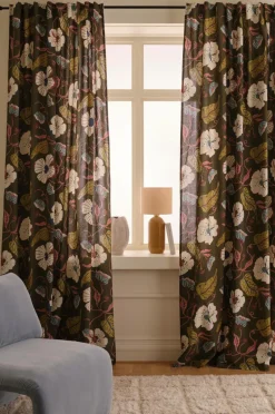 Ellos Home Multibåndsgardin Hilma 2-pak Mørk olivengrøn Hot