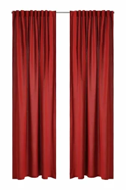 Ellos Persienner|Gardinlængder Med Rynkebånd>Home Multibåndsgardin Lina 2-pak Rød