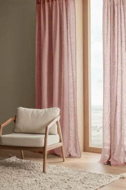 Ellos Hørgardiner>Home Multibåndslængde Malva 2-pak i 100% hør Rosa