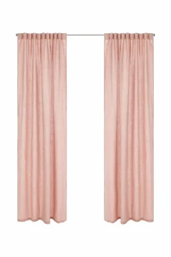 Ellos Hørgardiner>Home Multibåndslængde Malva 2-pak i 100% hør Rosa
