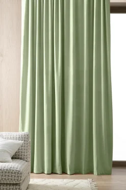 Ellos Persienner|Velourgardiner>Home Multibåndslængd Nora dobbelt bredde, 1 stk. Lysegrøn