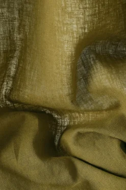 Ellos Home Multibåndsgardin Elly i genanvendt halvlinned 2-pak Olivengrøn Hot