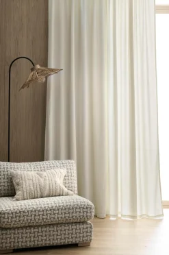 Ellos Persienner|Velourgardiner>Home Multibåndslængd Nora dobbelt bredde, 1 stk. Mat hvid hvid