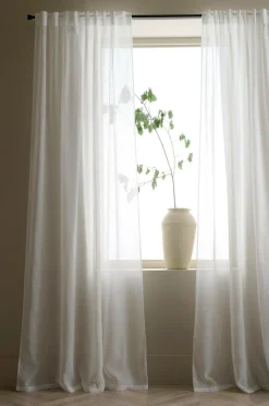 Ellos Home Multibåndsgardin Lara 2-pak Mat hvid hvid Hot