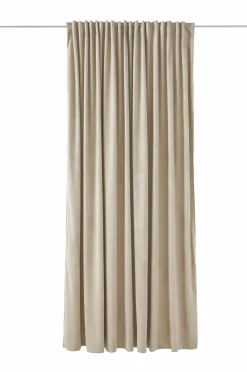 Ellos Velourgardiner|Gardinlængder Med Rynkebånd>Home Multibåndslængd Nora dobbelt bredde, 1 stk. BEIGE