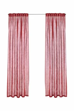 Ellos Home Multibåndsgardin Lara 2-pak Rød Discount