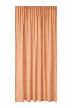 Ellos Gardinlængder Med Rynkebånd>Home Multibåndsgardin Elly Wide i genanvendt halvlinned ekstra bred 1-pak Mørk abrikos