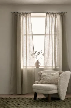 Ellos Hørgardiner>Home Multibåndsgardin Kara 2-pak Lærredsbeige