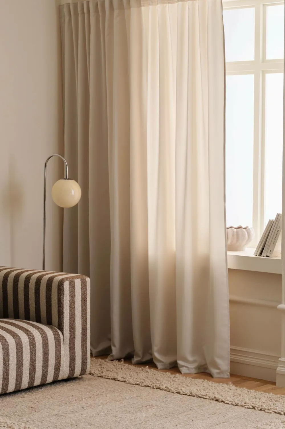 Ellos Home Multibåndsgardin Susanne Wide ekstra bred 1-pak Varm grå Discount