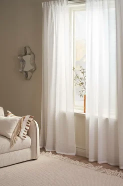 Ellos Gardinlængder Med Rynkebånd>Home Multibåndsgardin Nellie 2-pak Hvid