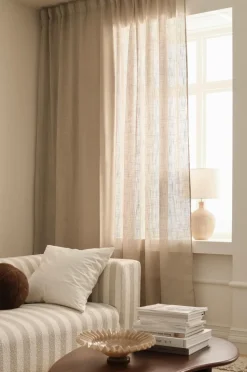 Ellos Gardinlængder Med Rynkebånd>Home Multibåndsgardin Dianne Wide ekstra bred 1-pak Beige