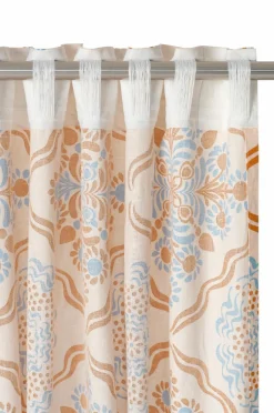 Ellos Home Multibåndsgardin Elly Tile i genanvendt halvlinned 2-pak Lyseblå Outlet