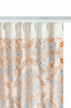 Ellos Home Multibåndsgardin Elly Tile i genanvendt halvlinned 2-pak Lyseblå Outlet