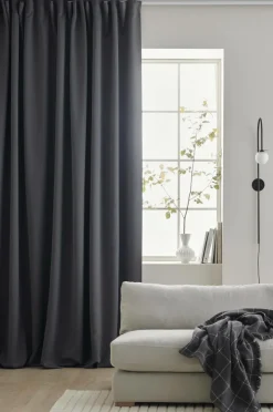 Ellos Mørklægningsgardiner>Home Multibåndslængde Sandy Wide, mørklæggende, 1 stk. Grå