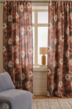 Ellos Home Multibåndsgardin Hilma 2-pak Kobberbrun Clearance