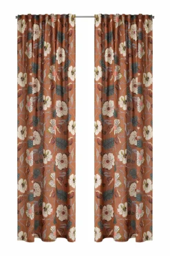 Ellos Home Multibåndsgardin Hilma 2-pak Kobberbrun Clearance