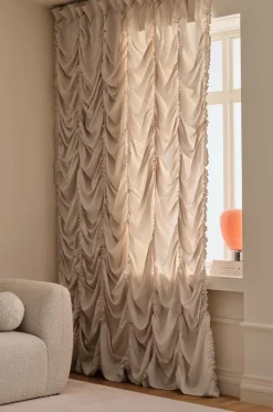 Ellos Home Multibåndsgardin Susanne Wrincle Wide ekstra bred 1-pak Varm grå Online