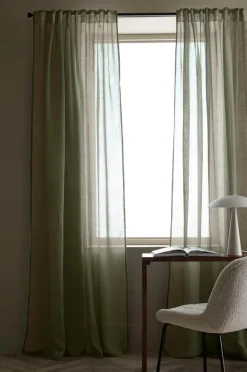 Ellos Julegardiner>Home Multibåndsgardin Lara 2-pak Grøn mat sort