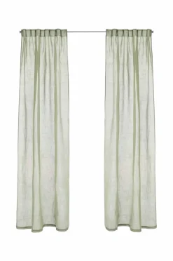 Ellos Julegardiner>Home Multibåndsgardin Lara 2-pak Grøn mat sort