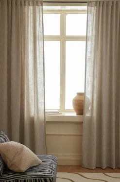 Ellos Persienner|Gardinlængder Med Rynkebånd>Home Multibåndsgardin Olinda 2-pak Linen beige