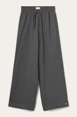 Ellos Homewear>Home Natbukser Pyjama Pant Elly i genanvendt halvlinned Åskgrå