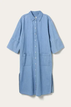 Ellos Homewear>Home Natskjorte Denim Lyseblå