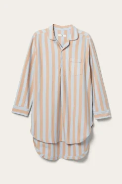 Ellos Homewear>Home Natskjorte Colette Lyseblå/Varm beige