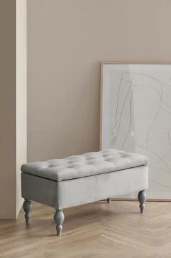 Ellos Home Opbevaringsbænk Bella Lysegrå New