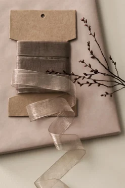 Ellos Gavepapir & Tilbehør>Home Organzabånd 25 mm, længde 10 m Nougatbeige