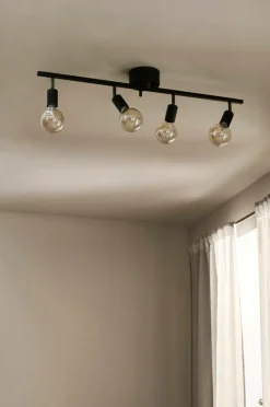 Ellos Loftlamper>Home Plafond Sander 4L Sort / Sort krom