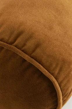 Ellos Home Pølsepude Nora Cylinder i velour Rustbrun New
